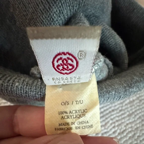 Stüssy Vintage All City Champs Gray Knit Beanie Hat Logo Patch One Size - Picture 5 of 5